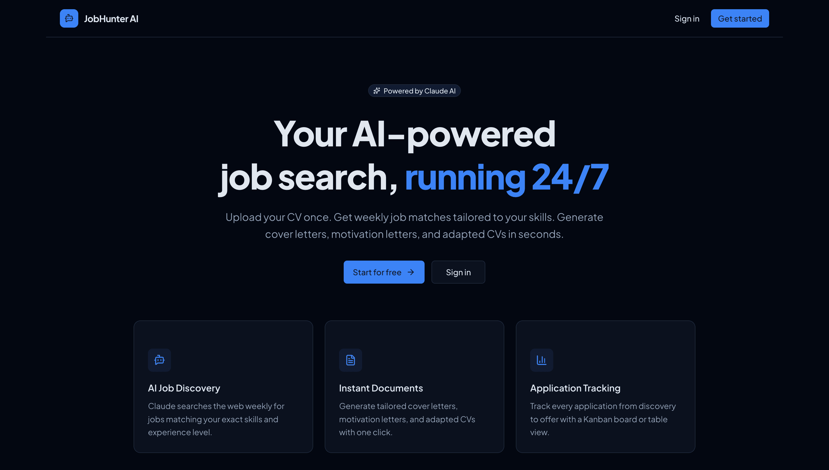 JobHunter AI screenshot